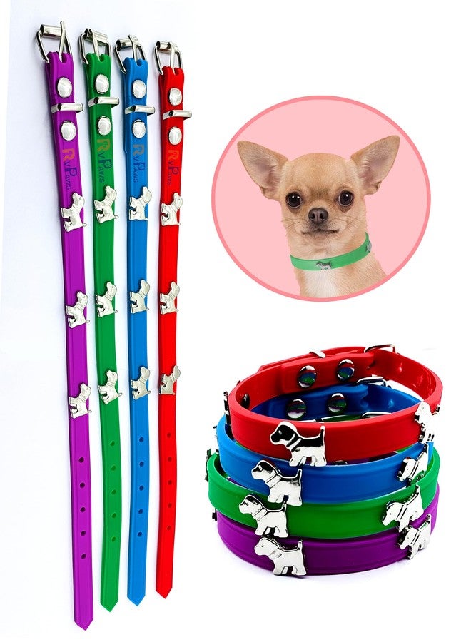 Pups&Pets طوق للقطط من Pups&Pets مصنوع من مطاط TPR ملون وسيليكون، طوق مطاطي ناعم للكلاب الصغيرة والجراء 10 مم - عبوة من قطعة واحدة - Image 3